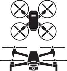 Flying Drone Silhouette Vector

Quadcopter Technology Illustration

Remote-Controlled Drone Design

Modern Drone in Flight Graphic

Aerial Drone Silhouette Art