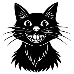 Obraz premium black cat head