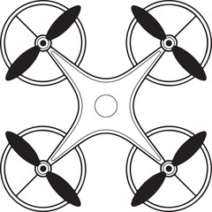 Flying Drone Silhouette Vector

Quadcopter Technology Illustration

Remote-Controlled Drone Design

Modern Drone in Flight Graphic

Aerial Drone Silhouette Art