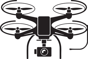 Flying Drone Silhouette Vector

Quadcopter Technology Illustration

Remote-Controlled Drone Design

Modern Drone in Flight Graphic

Aerial Drone Silhouette Art