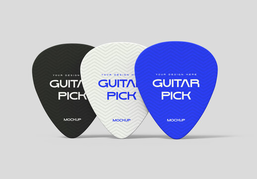 Guitar Pick Mockup Display