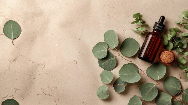 Still life of fresh herbs, spices, and flowers with a bottle of water, symbolizing the growth of wealth and investment