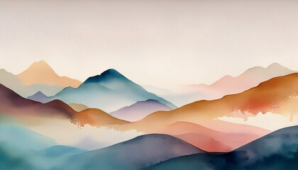 abstract hand painted minimal watercolour landscape background