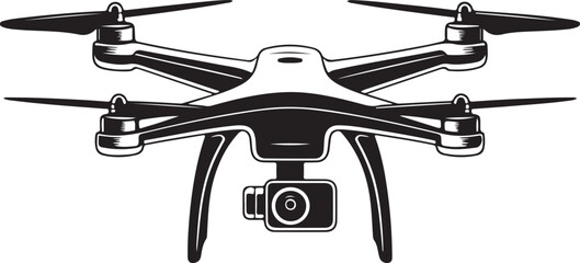 Flying Drone Silhouette Vector

Quadcopter Technology Illustration

Remote-Controlled Drone Design

Modern Drone in Flight Graphic

Aerial Drone Silhouette Art