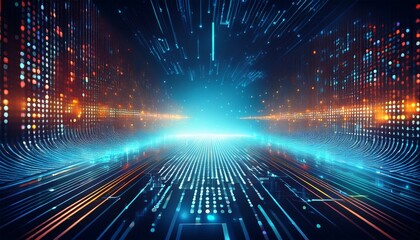 abstract modern technology background with an abstract binary code design