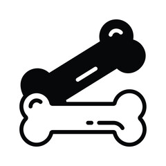 Easy to edit glyph icon of human skeletal bones