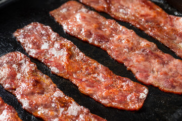 Homemade Cooked Healthy Turkey Bacon