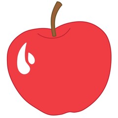 red apple vector illustration