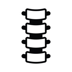 Premium glyph icon of vertebral column spinal structure