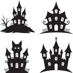 Spooky Halloween Silhouette Vector

Haunted Halloween Night Illustration

Creepy Halloween Elements Design

Classic Halloween Icons Clipart

Trick-or-Treat Horror Theme Vector