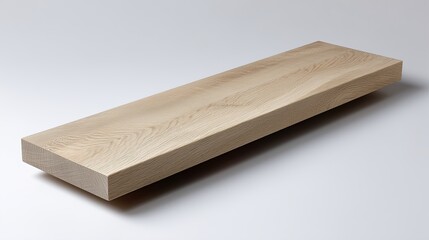 Wooden plank resting on a flat surface with a smooth finish and natural grain