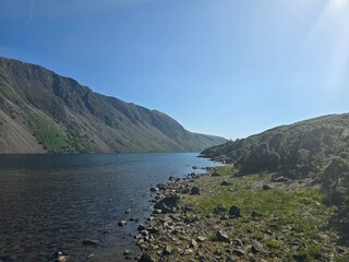lake and mountains
