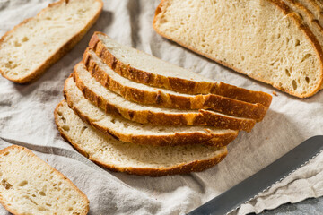 Homemade Sourdough White Bread Slices