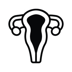 Grab this glyph icon of uterus female organ