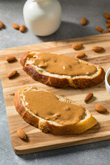 Healthy Homemade Almond Butter on Toast