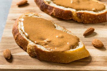 Healthy Homemade Almond Butter on Toast