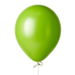 Green balloon isolated on transparent background