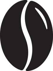 Coffee bean. Icon with reflection on white background