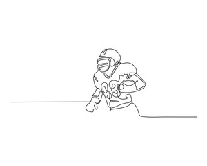 Minimalist one line drawing of a football player running with the ball. Continuous line art suitable for posters, illustrations, and American football-themed prints.