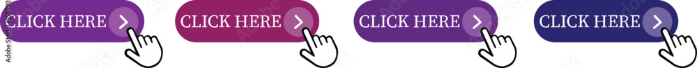 Aufkleber click here button icon set.pointer click button. modern action button mouse click symbol. computer m