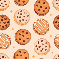 seamless pattern of Cookies