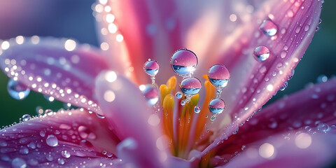 Glowing Pink Flower in Sunlit Garden

