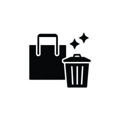 Trash Bin and Recycling Icon Set Featuring Waste Disposal Symbols
