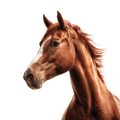 Obraz premium Close-up profile of a reddish-brown horse