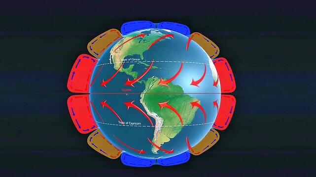 atmospheric circulation of rotating earth