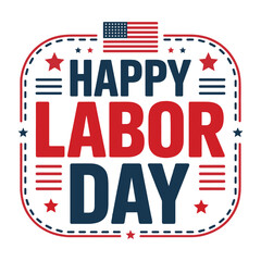 Happy Labor Day USA Greeting Card Vector