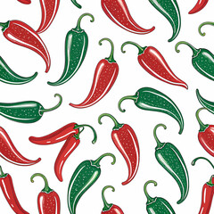 seamless background with chili peppers