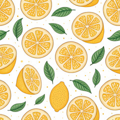 seamless pattern with lemons