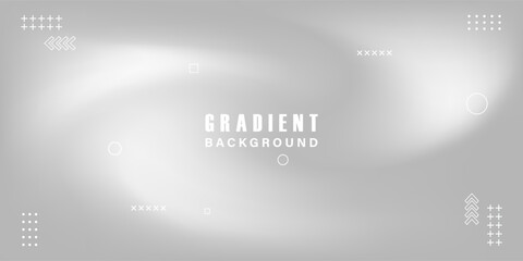 Fototapeta premium Abstract silver foil background with metal mirror texture. Simple chrome gradient surface background art.