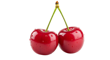 cherries isolated on white without background