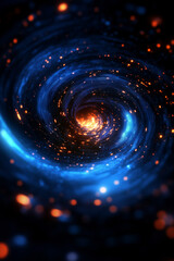 Technological light and particle background