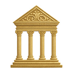 Obraz premium PNG Golden classical architecture illustration.