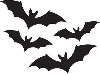 Naklejka premium Haunted Halloween Night SceneCreepy Halloween Pumpkin VectorSpooky Skeleton and Ghost IllustrationWitch and Black Cat Halloween DesignHalloween Party Silhouette Art