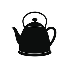 Kettle Silhouette – Black Vector Icon
