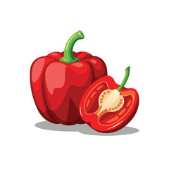 red bell pepper slice