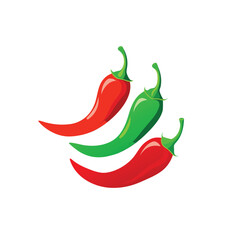 Red and Green Chili Group – Hot Pepper Vecto