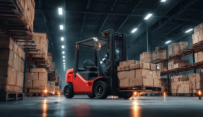 Electric Forklift Lifting Boxes Modern