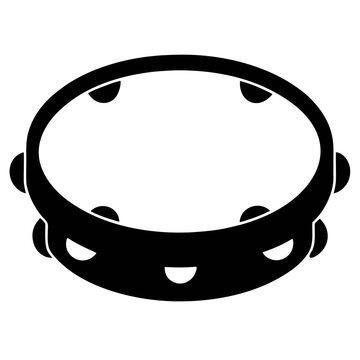 black tambourine musical instrument clip art preview