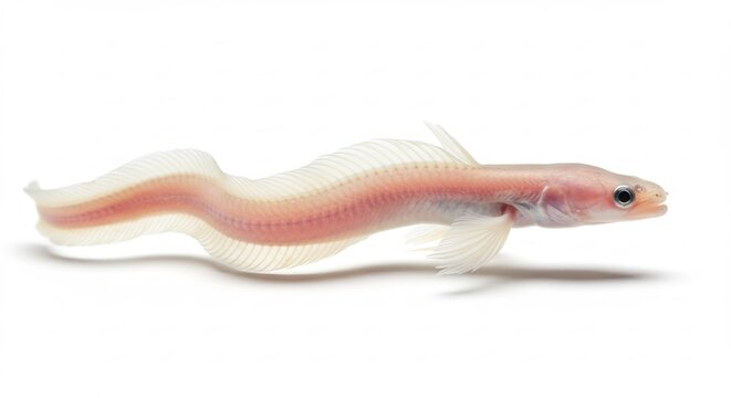 Transluzenter Fisch schwimmt elegant sanft im hellen Licht. AI Generated