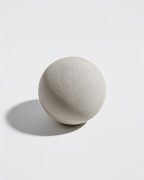 3D modeled object with raytraced realistic shadow under directional light on plain white background