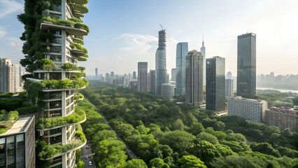 Obraz premium aerial view of hong kong