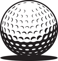 Golf ball setup on a white background