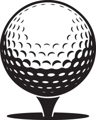Golf ball setup on a white background