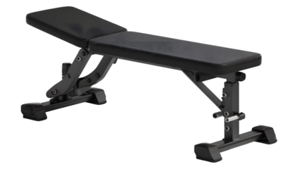 Adjustable workout bench designed for strength training, set in a modern gym environment
