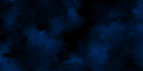 Abstract cloud texture smoky Blue and Black background. Misty fog overlay effects. Watercolor painting background. Haze background design.	