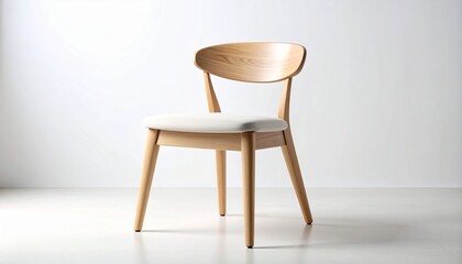 wooden chair on white background